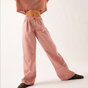Free People Dusty Rose Wide Leg Pants